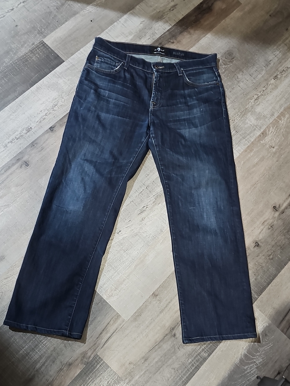 7 For All Mankind Men's Dark Navy Relaxed Jeans (E)